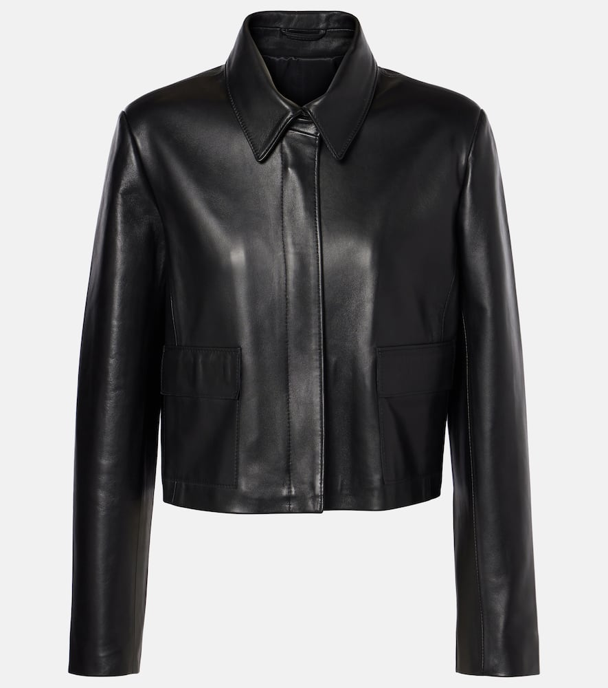 Bleeker cropped leather jacket
