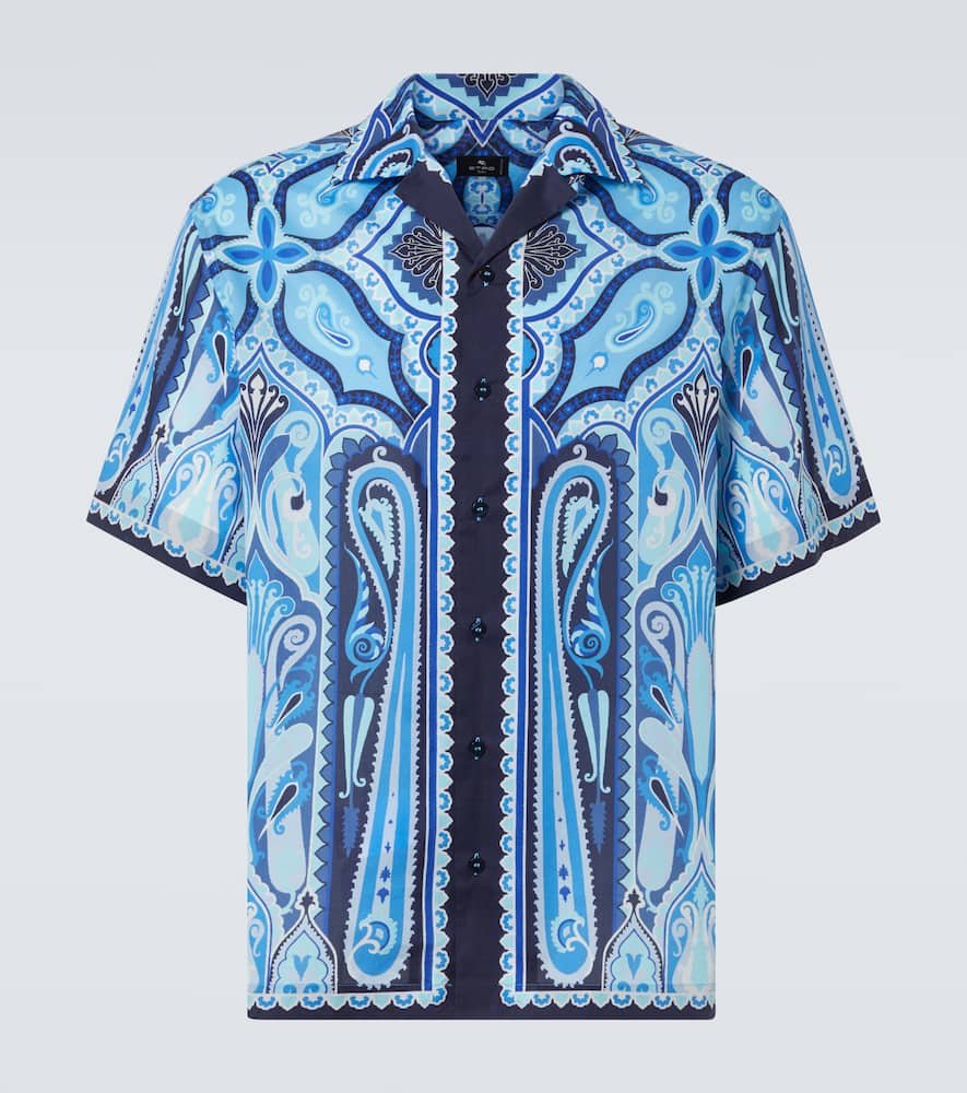 Etro Paisley Print Short-sleeved Shirt In Multicoloured