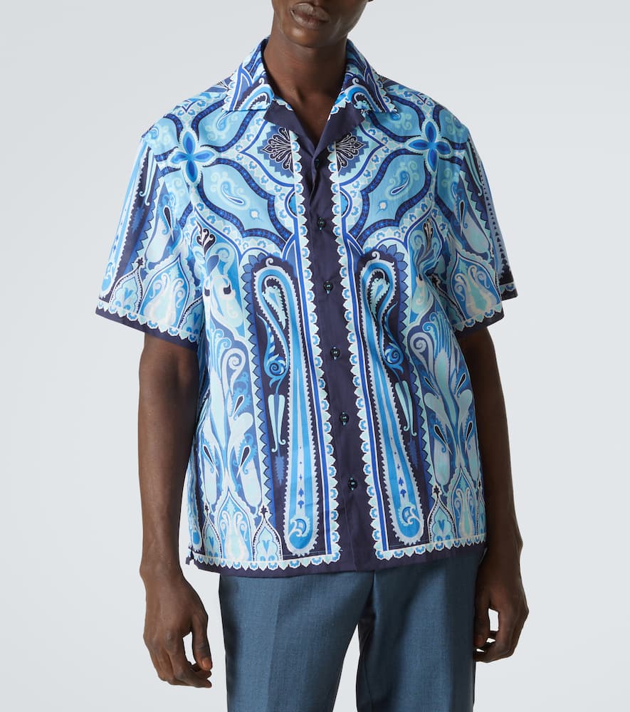 Etro Paisley Print Short-sleeved Shirt In Multicoloured