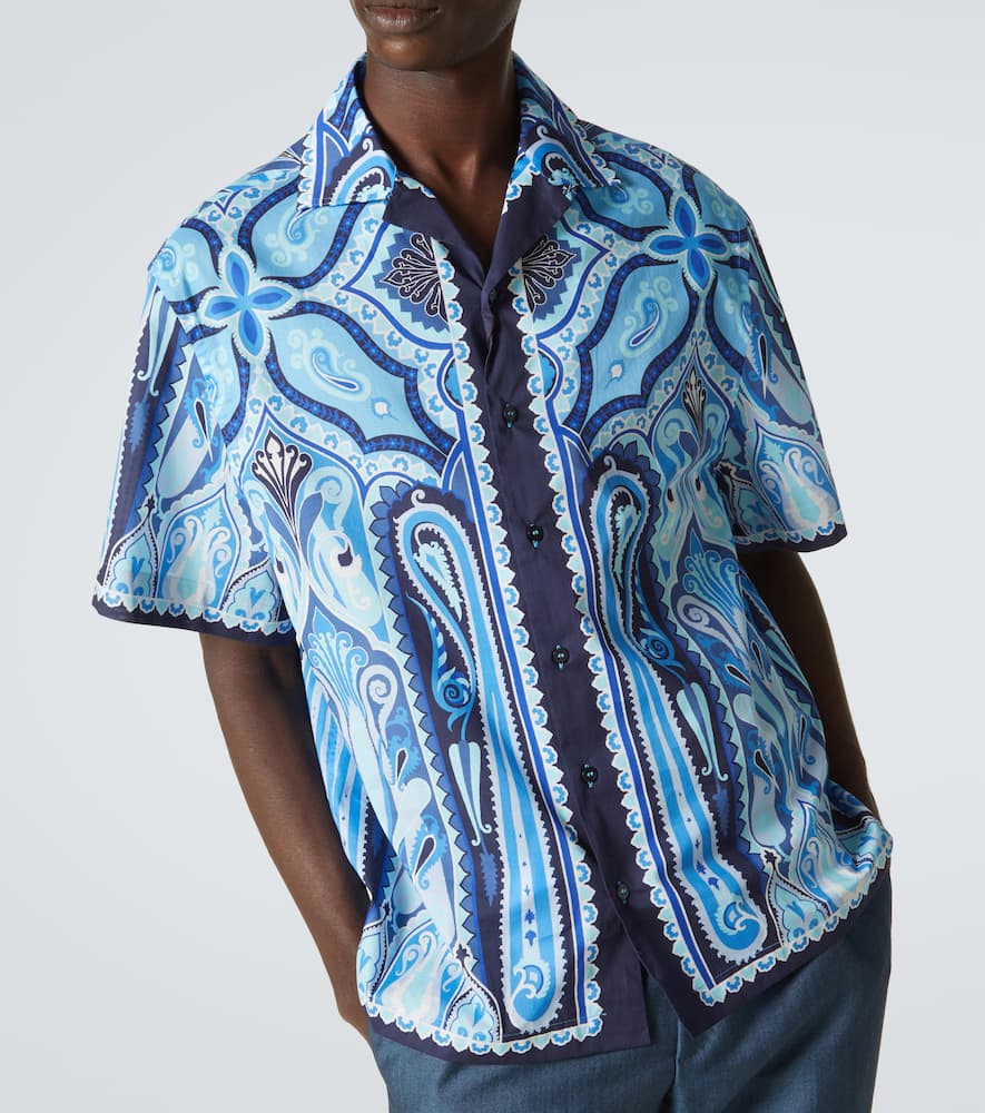 Etro Paisley Print Short-sleeved Shirt In Multicoloured
