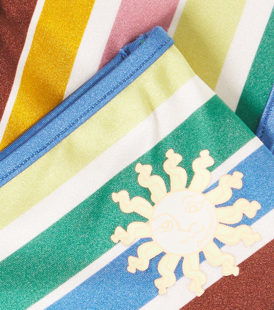 EVERLEY条纹工字背连体泳衣