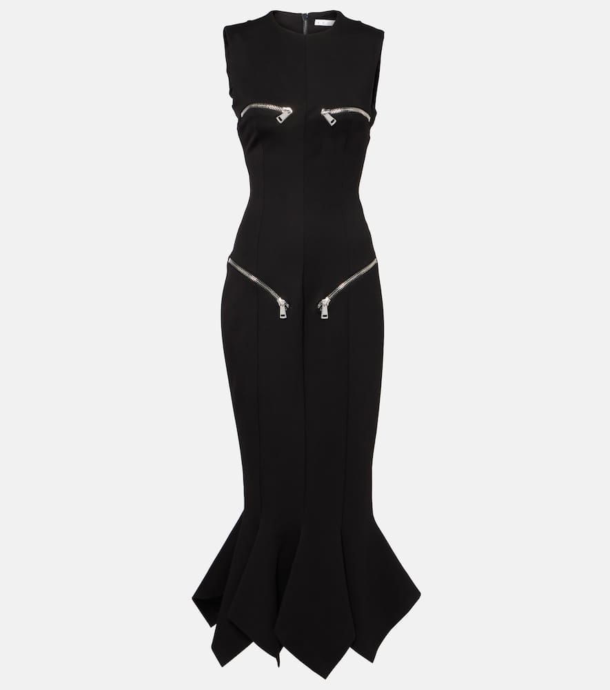 Area Zip-detail belted midi dress