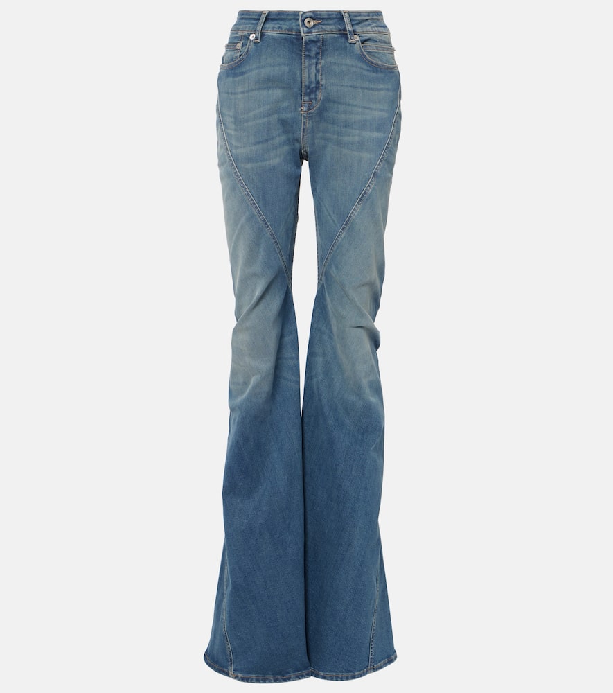 High-rise flared jeans