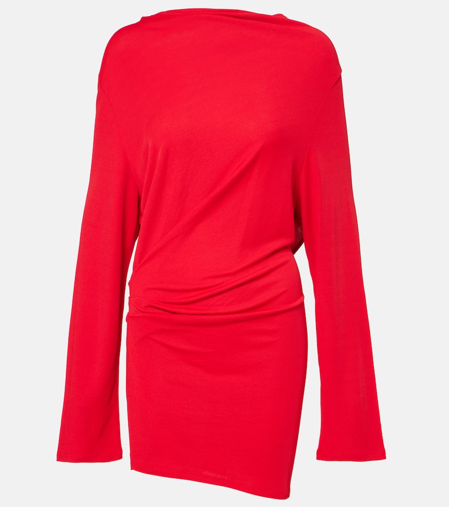 Jacquemus La Croisière Open-back Jersey Minidress In Red