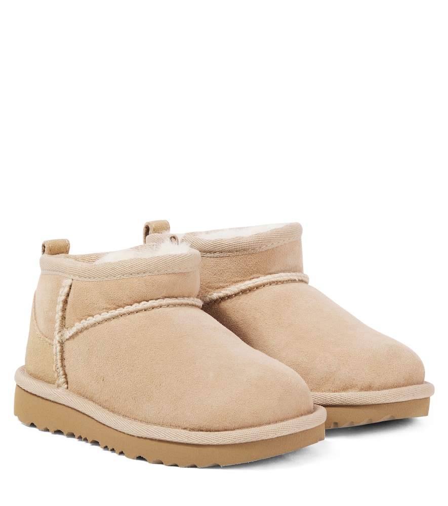 Ugg Classic Ultra Mini Suede Boots In Sand