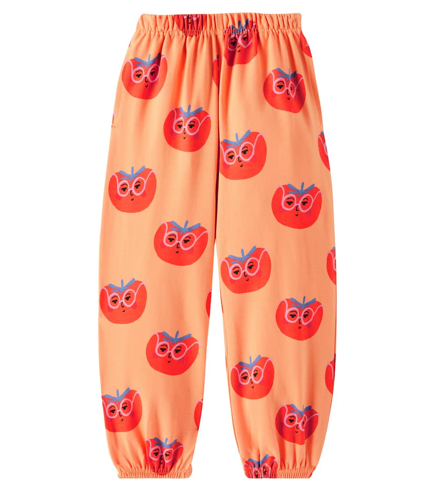 Jellymallow Tomato Cotton Sweatpants In Orange