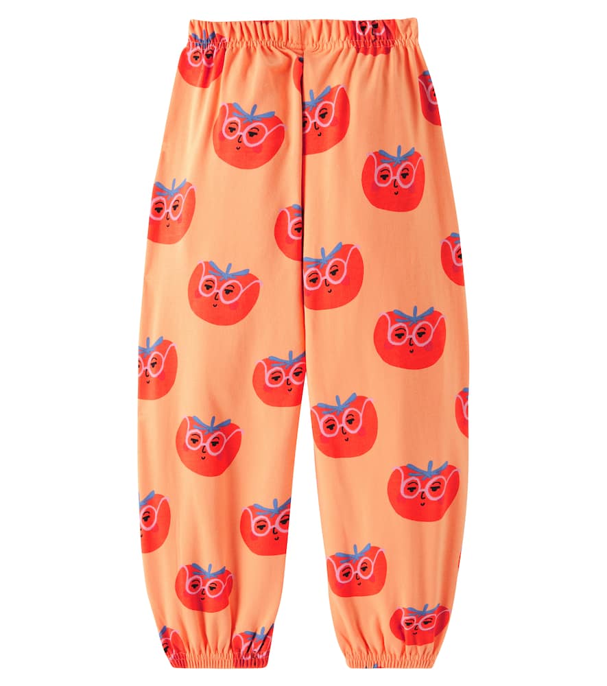 Jellymallow Tomato Cotton Sweatpants In Orange