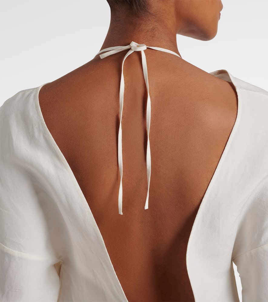 The Row Mia Open-back Silk Maxi Dress