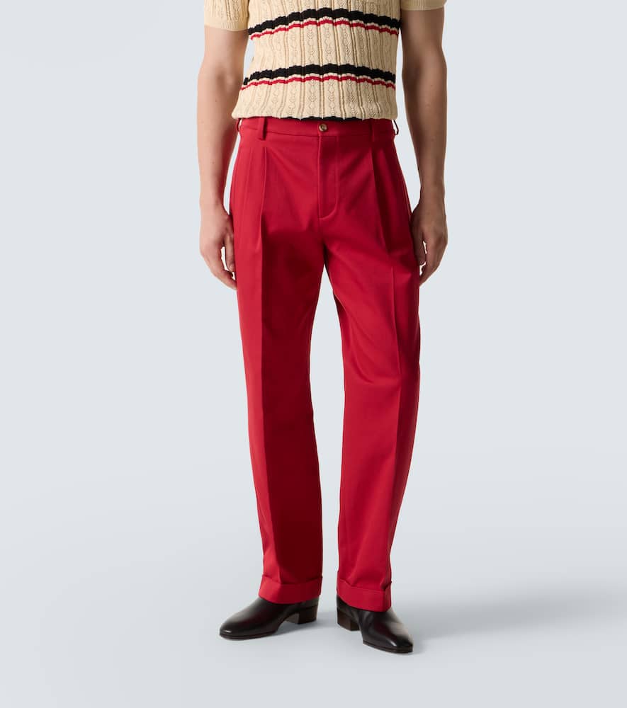 Valentino Cotton twill straight pants