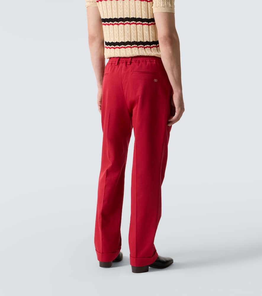 Valentino Relaxed Fit Trousers Tailored Finish In Red