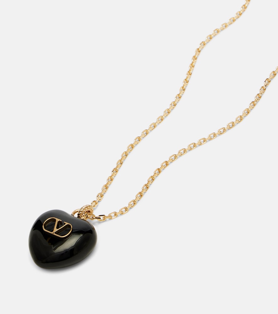  Valentino Valentino Halskette Cœur Royal Vlogo Mit Emaille 