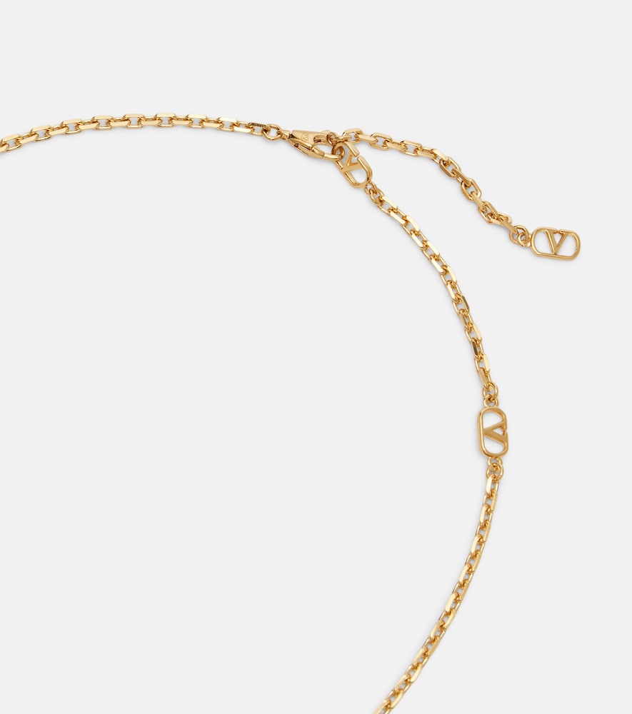  Valentino Valentino Halskette Cœur Royal Vlogo Mit Emaille 