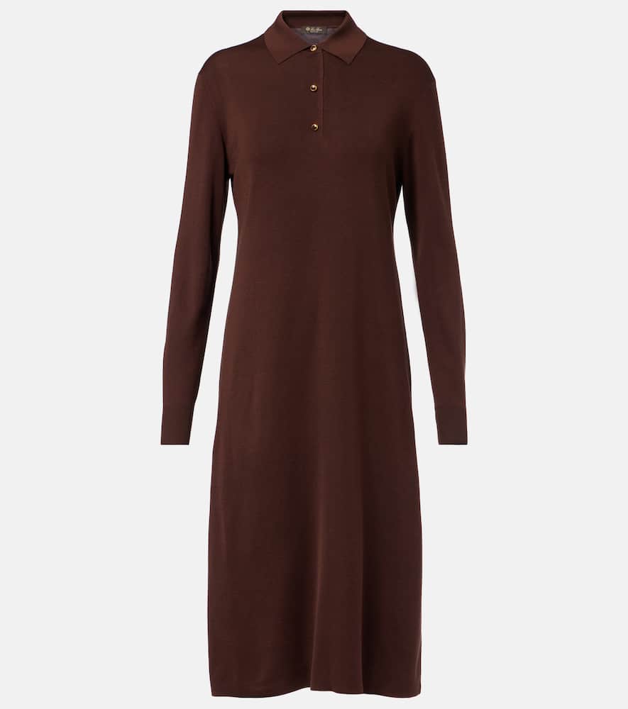 Lyskamm knitted silk polo dress