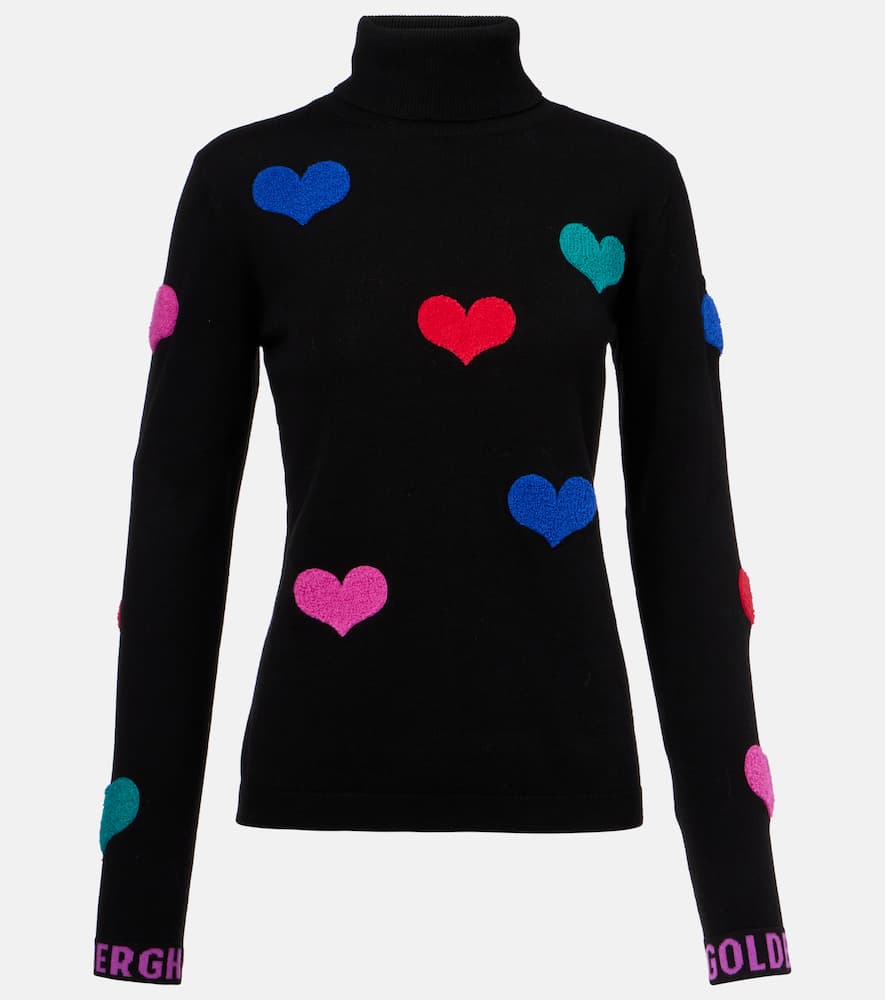 Goldbergh Bacio Embellished Turtleneck Sweater In Black