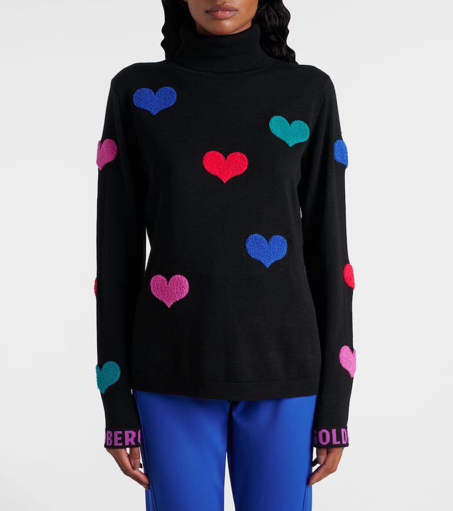 Goldbergh Bacio Embellished Turtleneck Sweater In Black