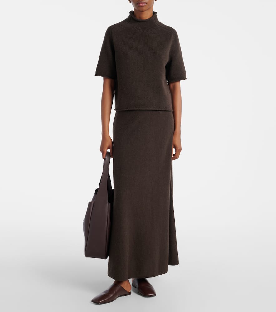 Lisa Yang Fride Knitted Cashmere Top In Brown