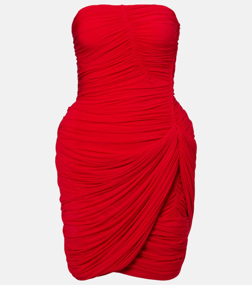 Magda Butrym Ruched Minidress In Red