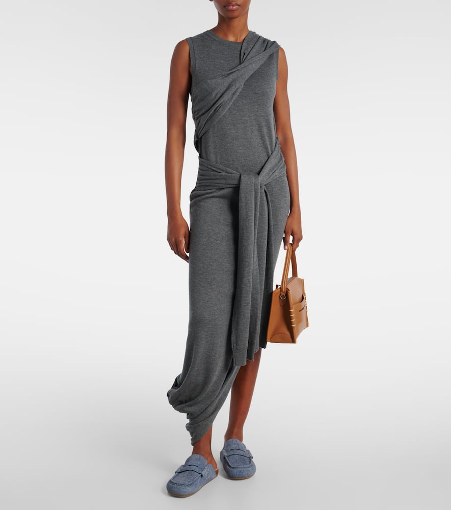 Jw Anderson Suede Stitch Loafer Mules In Blue