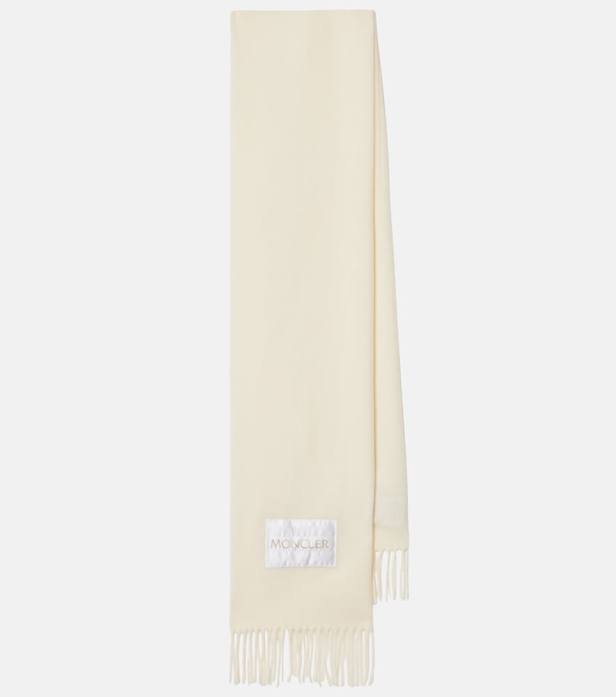 Moncler Logo virgin wool felt scarf