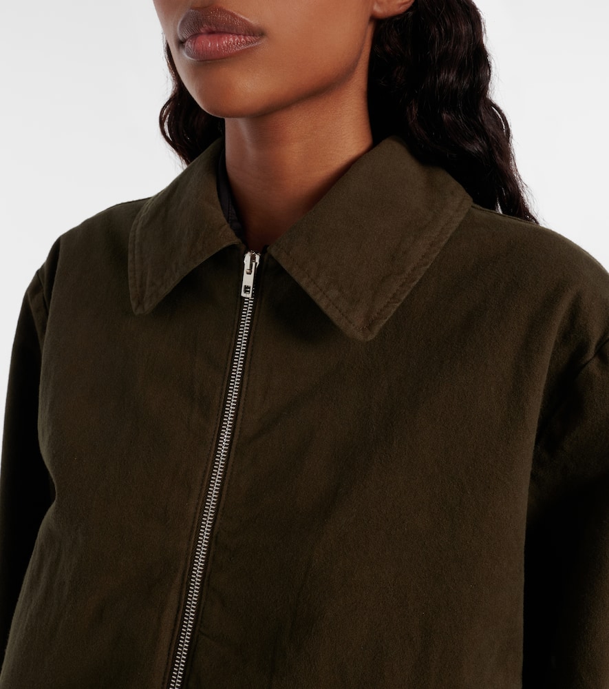 Leset Chloe Cotton Canvas Jacket In Brown