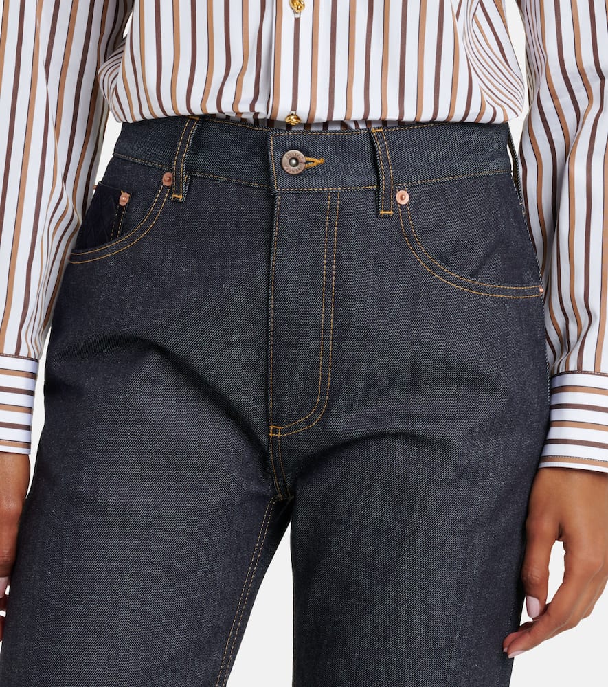 Bottega Veneta Mid-rise Straight Jeans In Blue