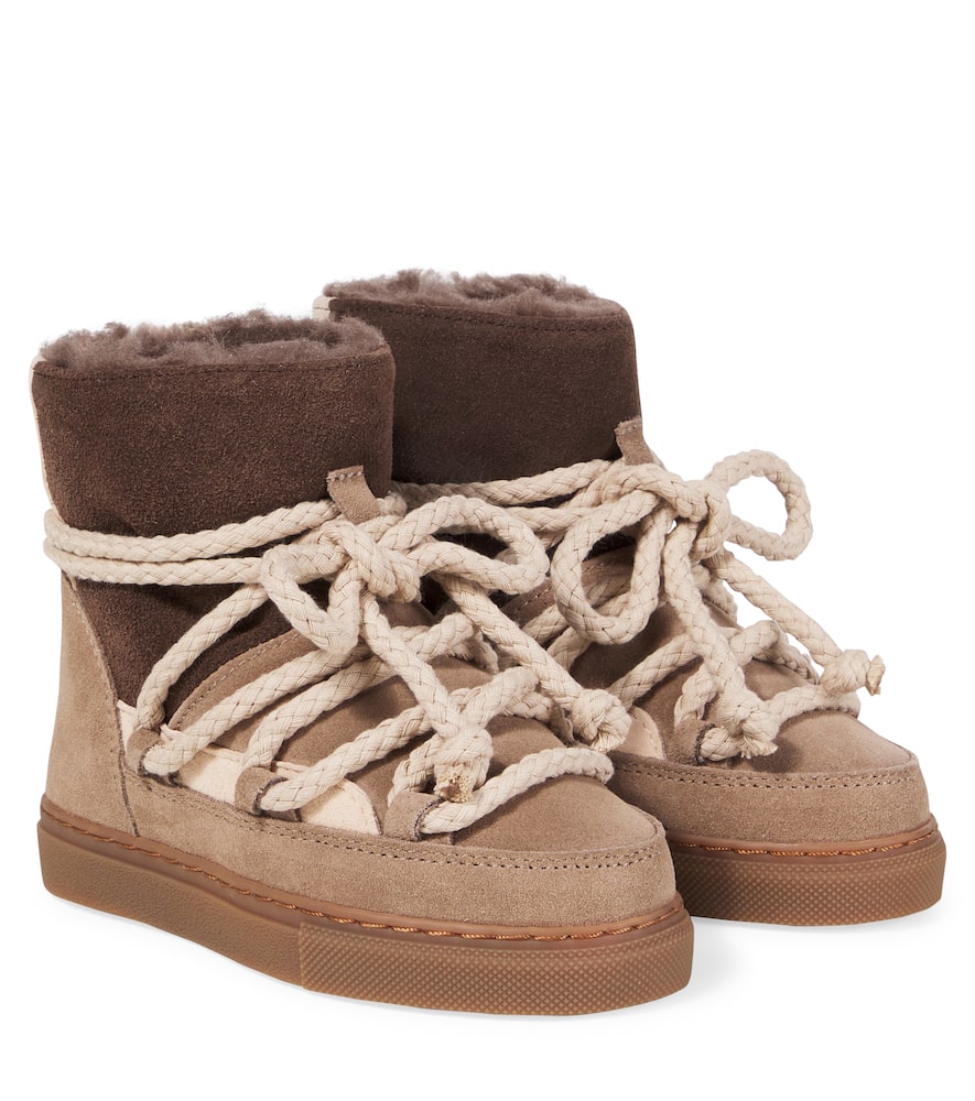 Inuikii Suede Snow Boots In Animal Print