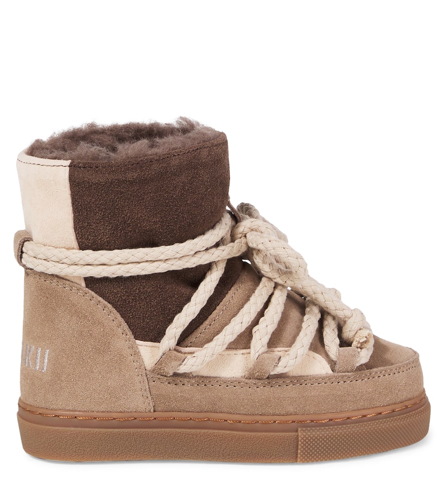 Inuikii Suede Snow Boots In Animal Print