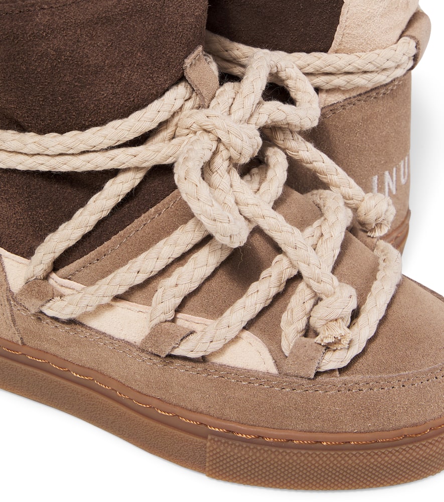 Inuikii Suede Snow Boots In Animal Print