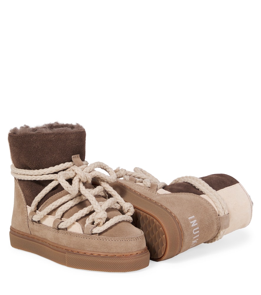 Inuikii Suede Snow Boots In Animal Print