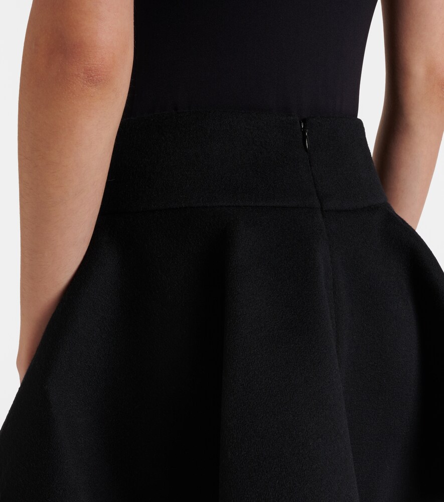 Circle Wool Miniskirt