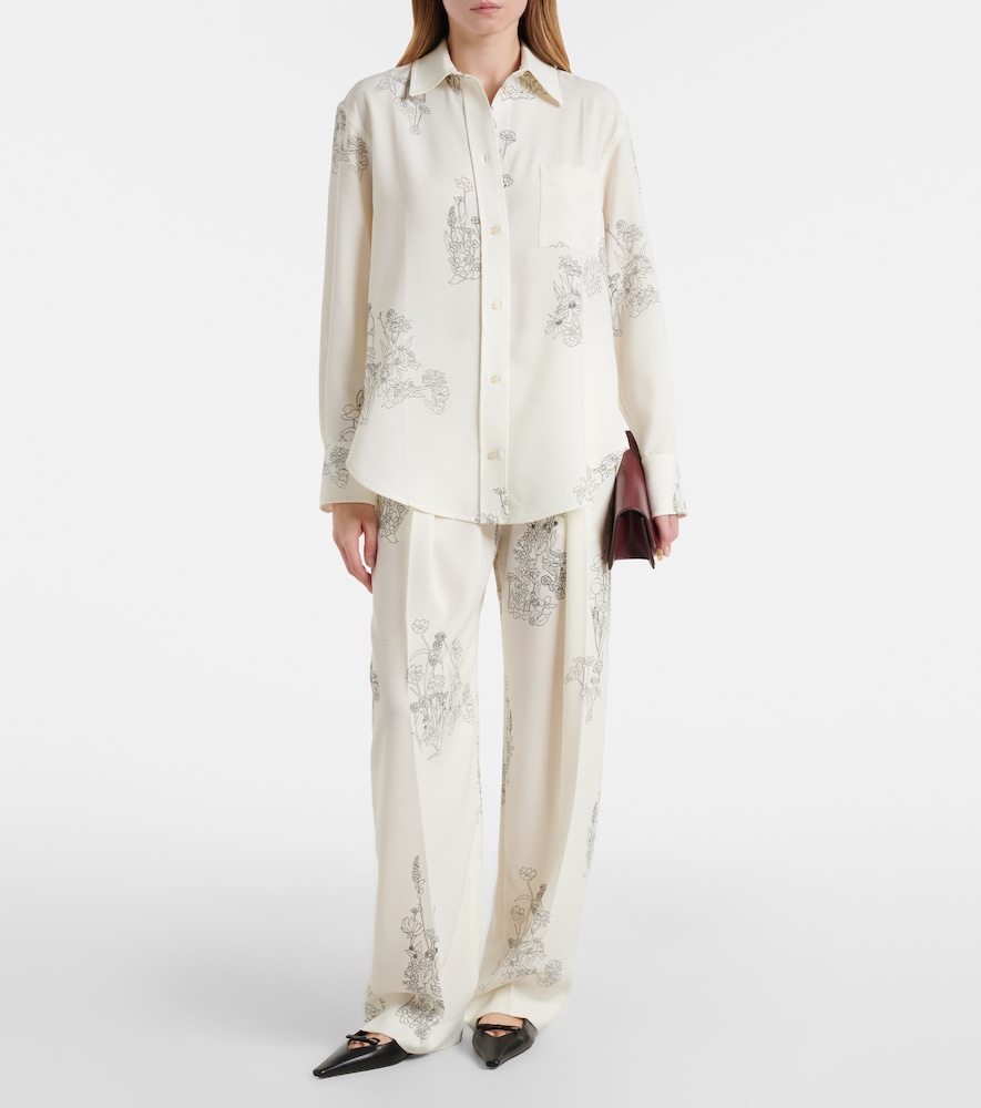  Victoria Beckham Victoria Beckham Floral Wide-leg Pants 