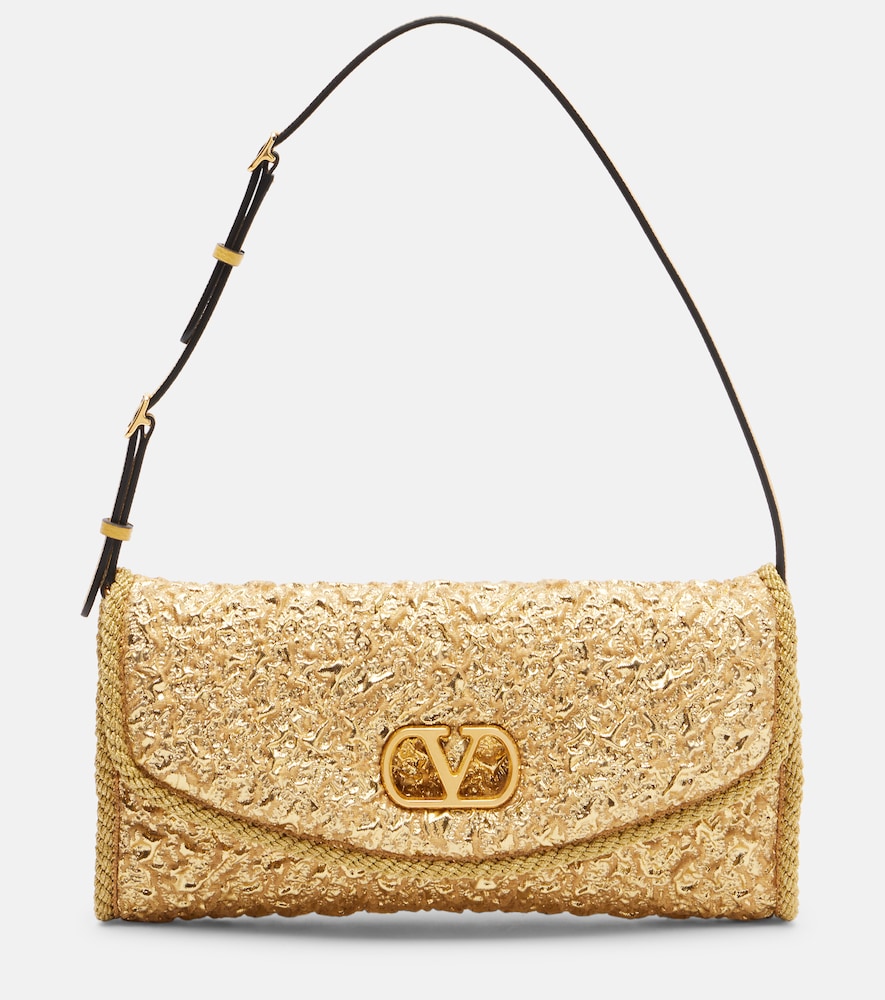 Valentino Garavani DeVain Small cloqué jacquard shoulder bag