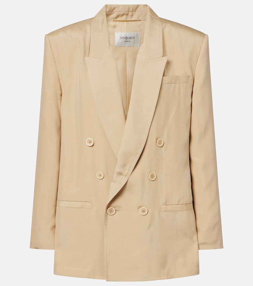Saint Laurent Double-breasted silk blazer | Thumbnail 8 Saint Laurent Double-breasted silk blazer | Thumbnail 8