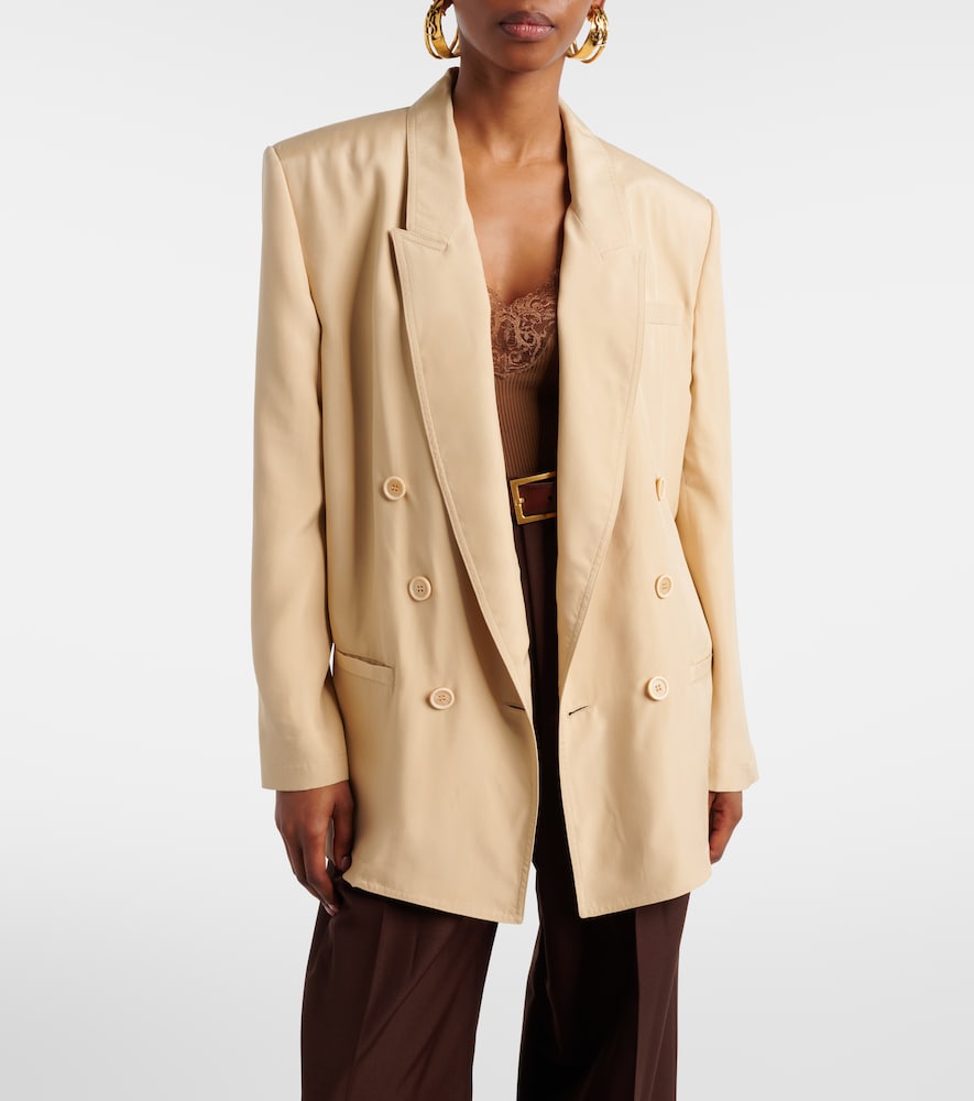 Saint Laurent Double-breasted silk blazer