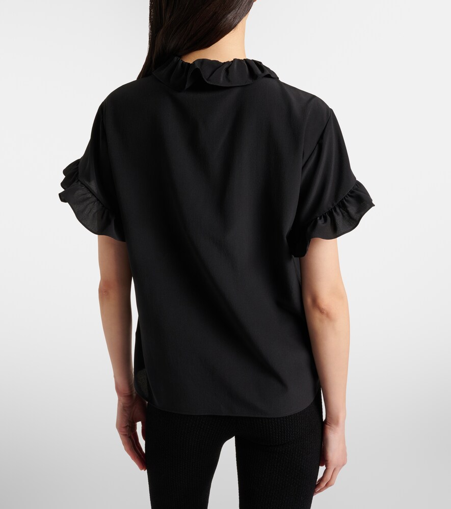 Chloé Ruffled Silk Crêpe De Chine Top