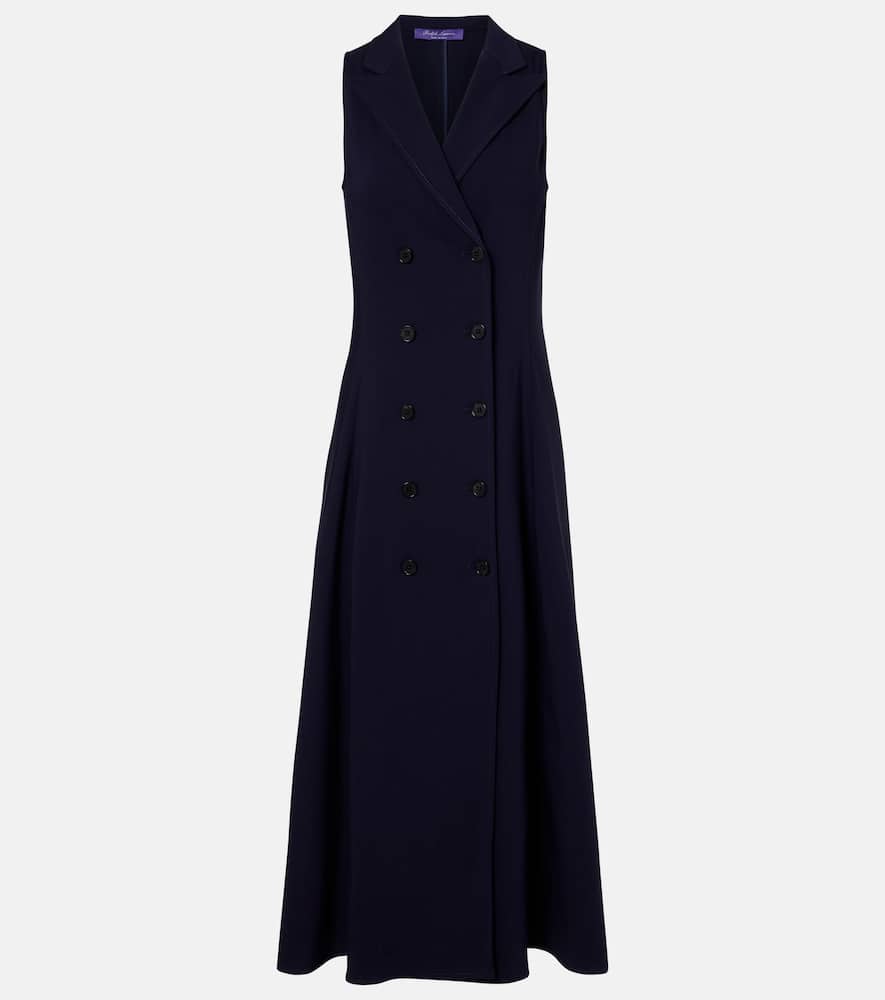 Ralph Lauren Alecia Cotton-blend Midi Dress In Blue
