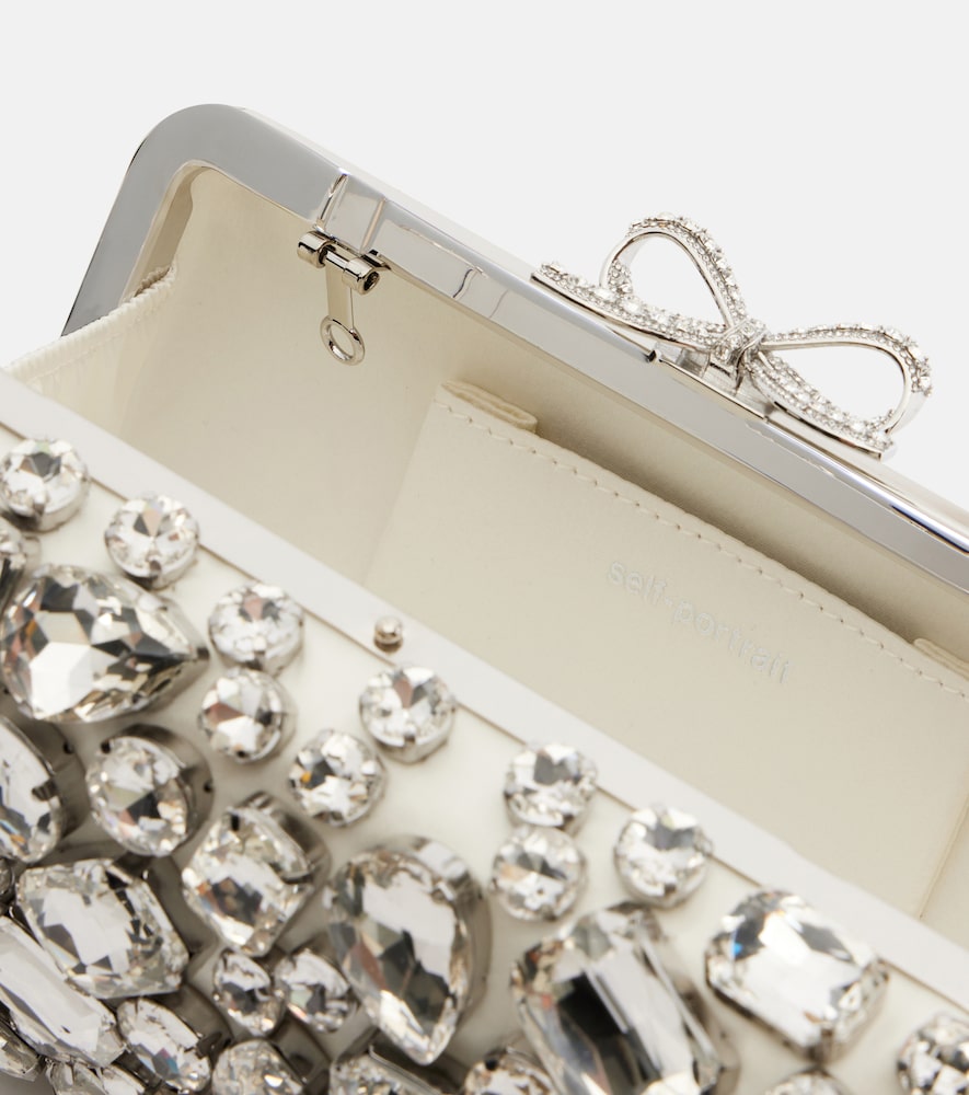  Self-portrait Self-portrait Clutch Aus Satin Mit Kristallen 