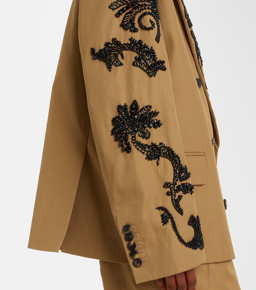  Dries Van Noten Dries Van Noten Verzierter Blazer Aus Baumwolle 
