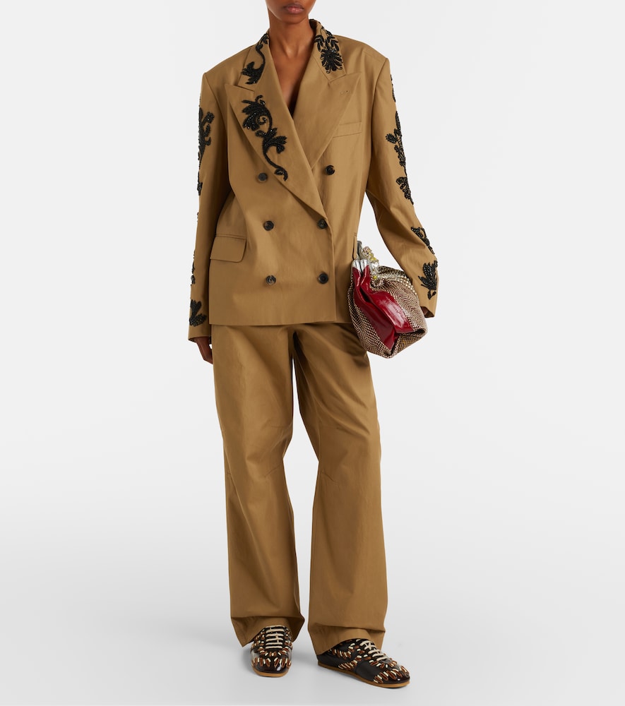 Dries Van Noten Dries Van Noten Verzierter Blazer Aus Baumwolle 