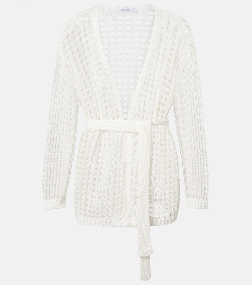 Max Mara Gelo open-knit cotton wrap cardigan