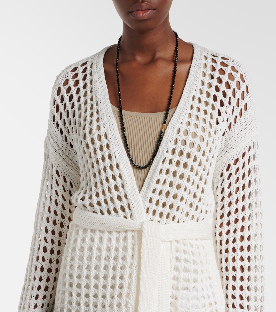  Max Mara Max Mara Gelo Open-knit Cotton Wrap Cardigan 