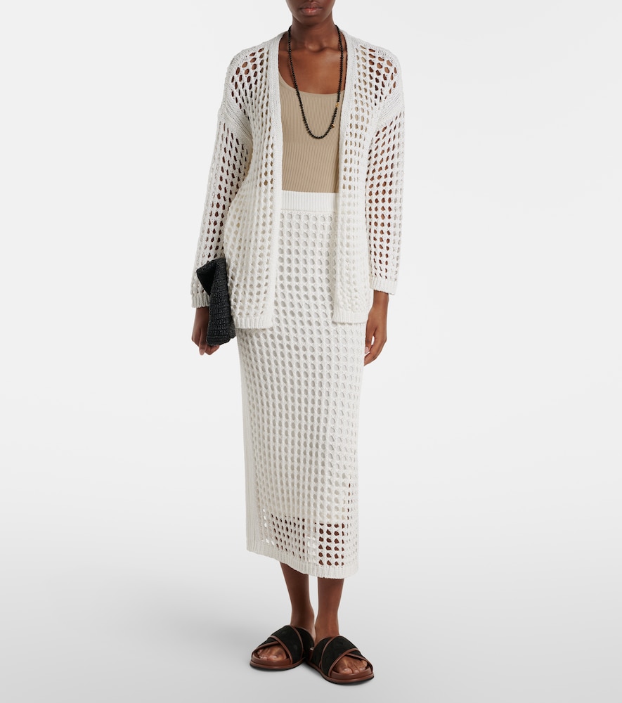  Max Mara Max Mara Gelo Open-knit Cotton Wrap Cardigan 