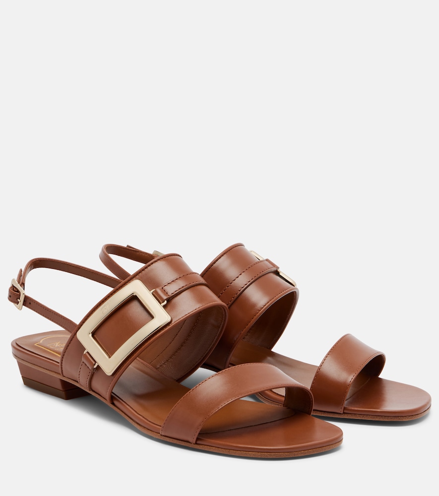 Roger Vivier Belle Vivier leather slingback sandals | Thumbnail 7