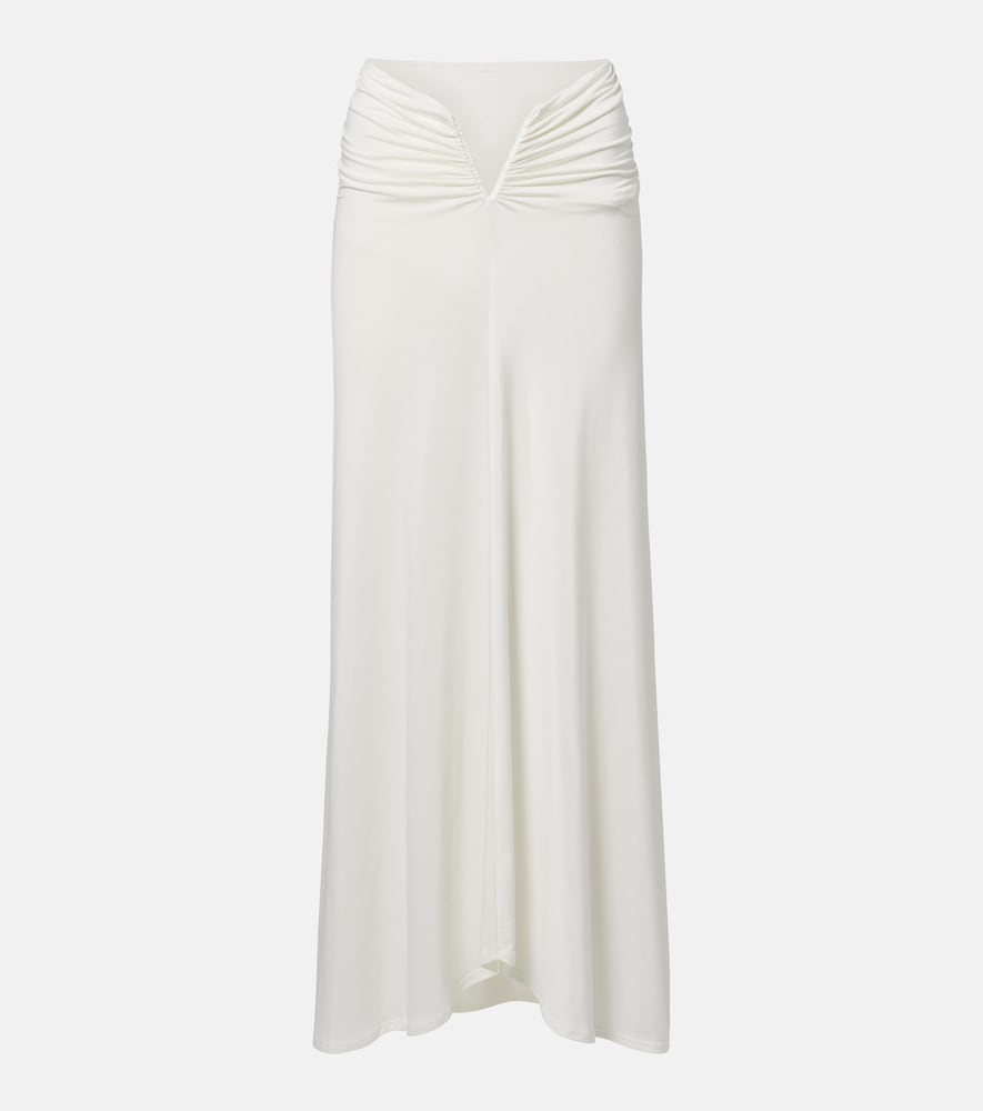 Jade Swim Skyla ruched jersey maxi skirt
