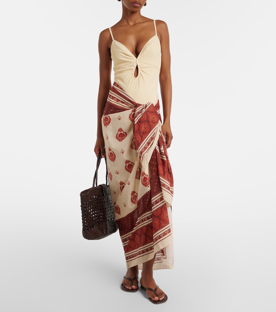 Johanna Ortiz Printed cotton beach cover-up