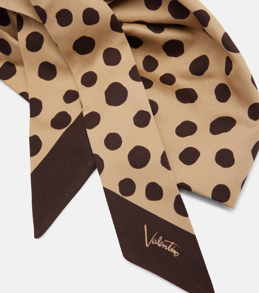  Valentino Valentino Polka-dot Cotton And Silk Head Wrap 