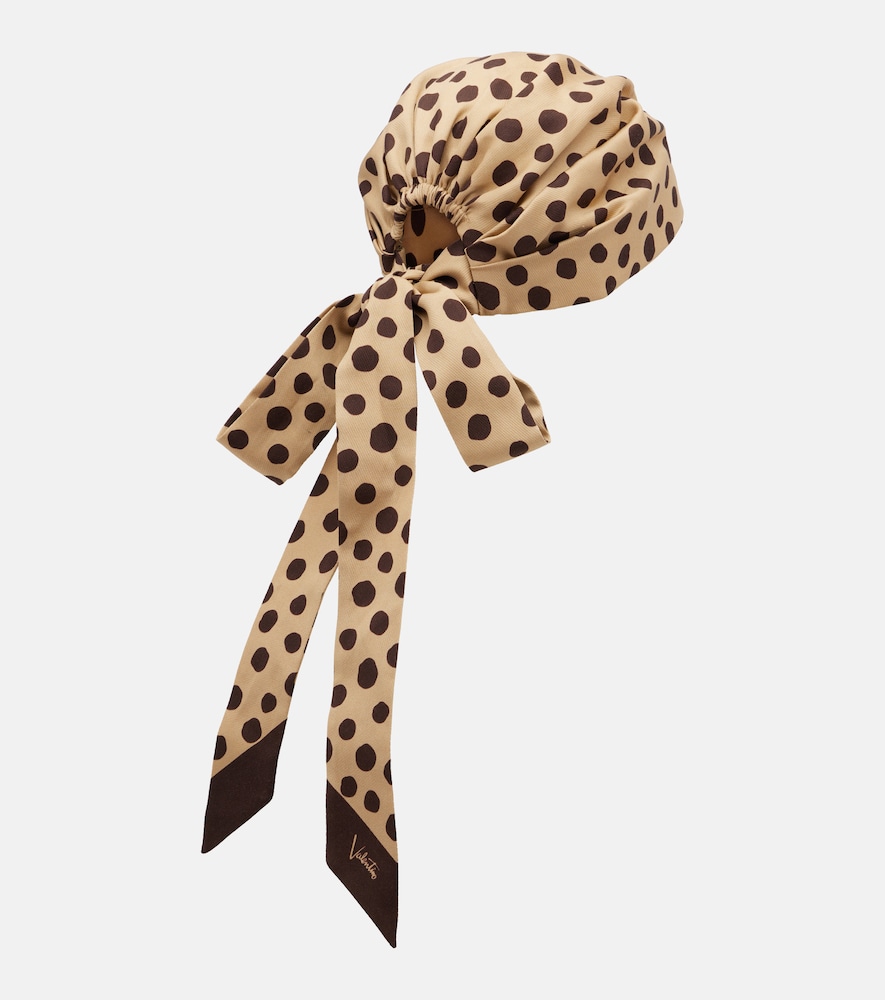  Valentino Valentino Polka-dot Cotton And Silk Head Wrap 