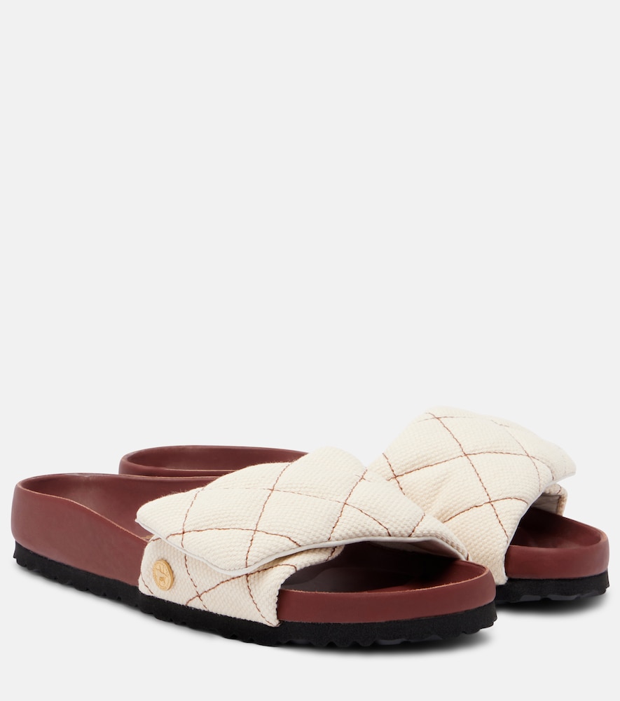 Sandali Sylt in canvas con pelle