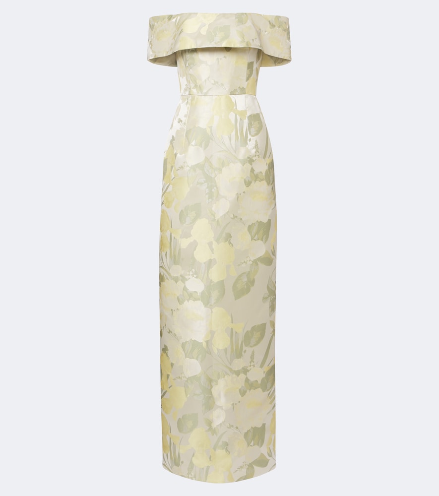 Markarian Clover Floral Gown In Yellow