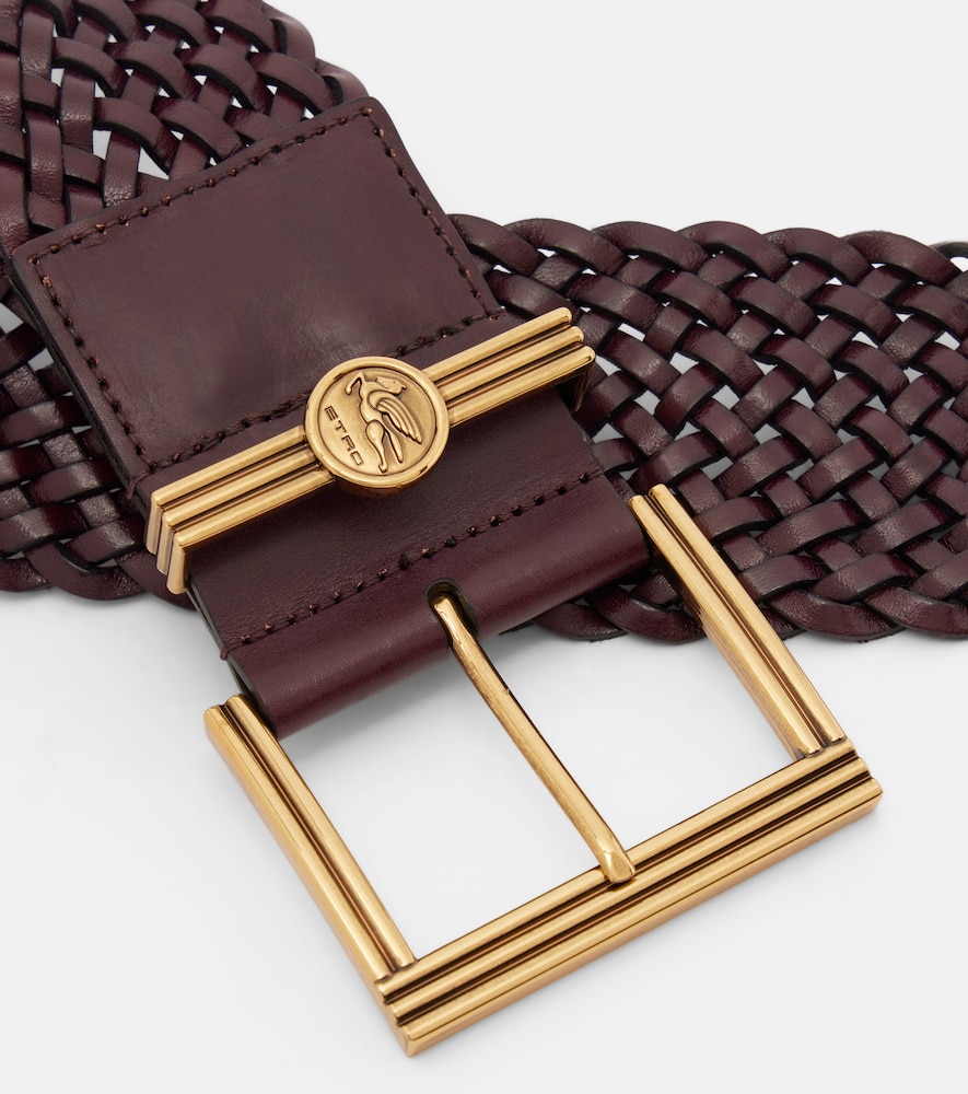  Etro Etro Pegaso Woven Leather Belt 